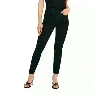 Good American‎ Good Waist Crop Black Jeans Size 26